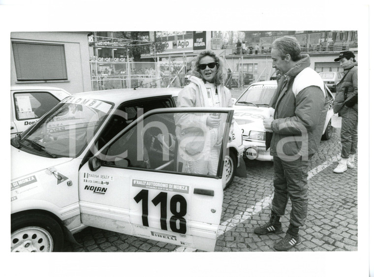 1986 9° RALLY AUTODROMO DI MONZA Marina PERZY con Cristiano MINELLONO *Foto 
