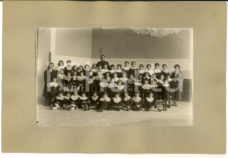 1935 ca AREA LOMBARDA Ritratto di classe elementare femminile - Foto 26x18