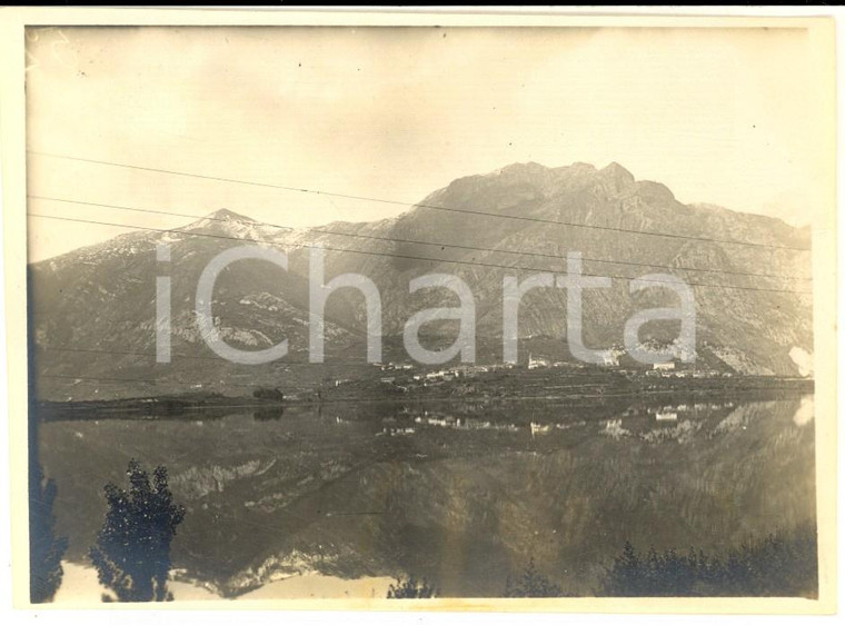 1926 LAGO DI PUSIANO Veduta panoramica - Foto VINTAGE 12x9 cm