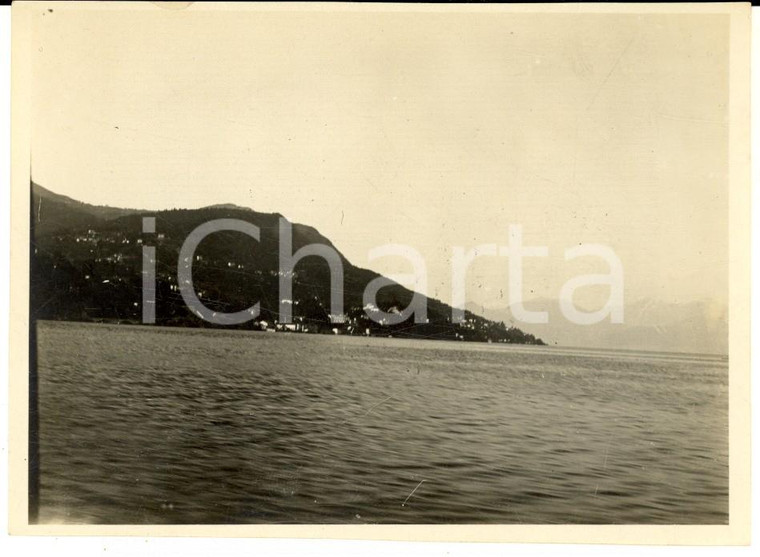 1926 LAGO MAGGIORE Veduta panoramica - Fotografia VINTAGE 12x9 cm