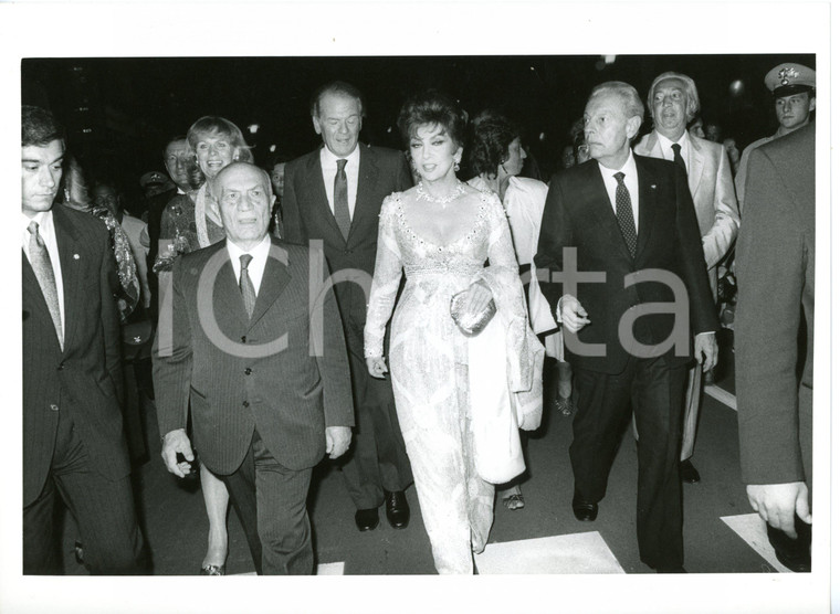 1988 MOSTRA DI VENEZIA - Gina LOLLOBRIGIDA - Amintore FANFANI - Gianluigi RONDI