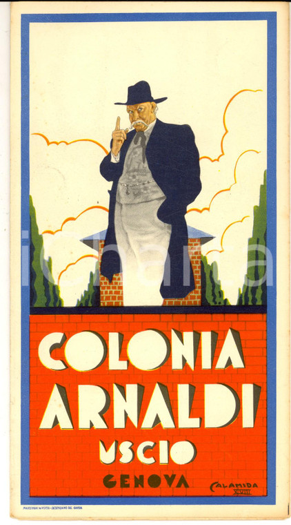 1940 USCIO Colonia ARNALDI - Pieghevole pubblicitario illustrato CALAMIDA