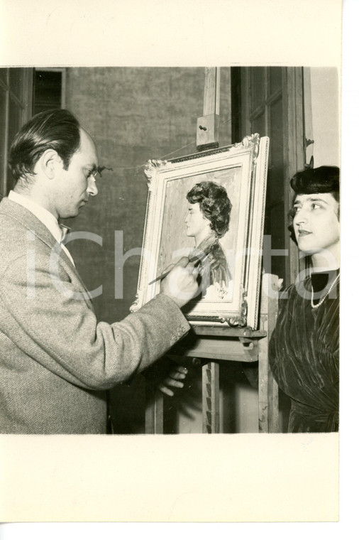 1951 ROMA Pittore Rinaldo GELENG ritrae modella *Foto 13x18 cm