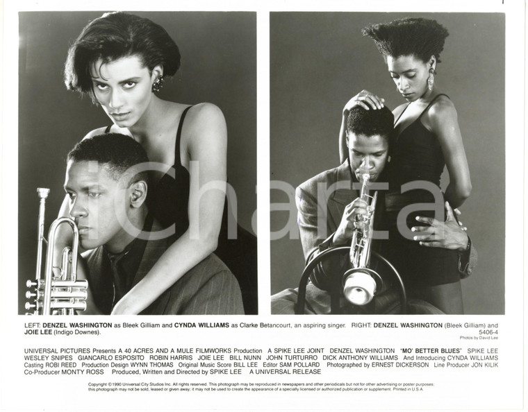 1990 CINEMA "Mo' Better Blues" Denzel WASHINGTON Cynda WILLIAMS *Foto 25x20 cm