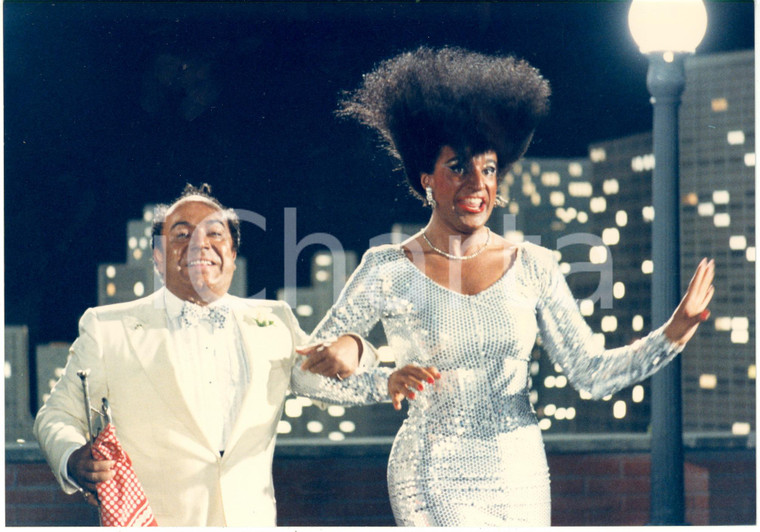 1987 CINEMA "Bellifreschi" Lino BANFI e Christian DE SICA vestito da donna *Foto