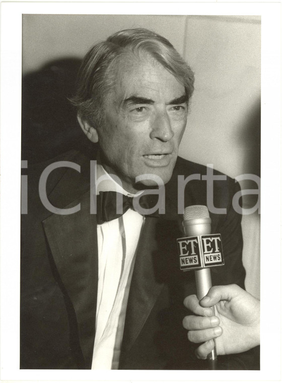 1985 ca CINEMA Gregory PECK intervistato da ET NEWS Foto 18x24 cm