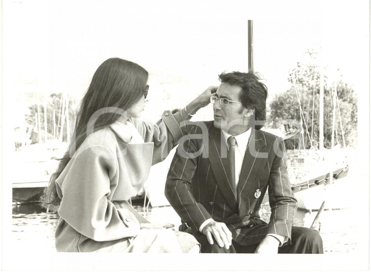 1985 ca ITALIA COSTUME Romina POWER e Al BANO al lago *Foto 24x18 cm