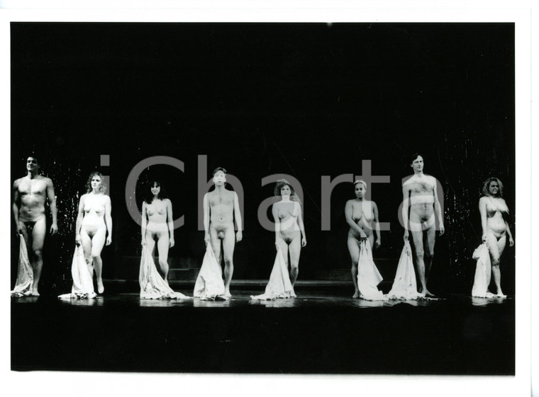 1990 ca TEATRO ITALIA "Oh! Calcutta!" - Attori nudi durante scena teatrale *Foto