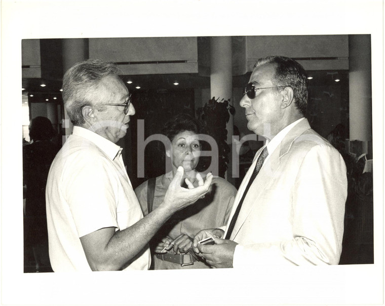 1987 VENEZIA Mostra del Cinema - Biagio AGNES discute con Aldo FALIVENA (1) 