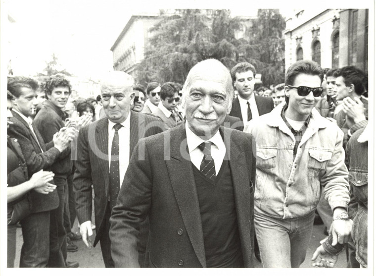 1985 ca ROMA MSI Giorgio ALMIRANTE e Franco SERVELLO a una manifestazione - Foto