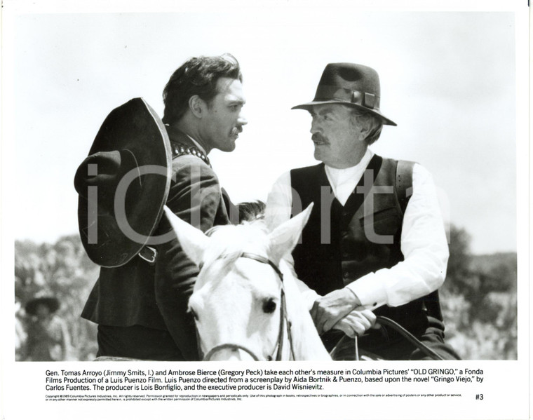 1989 CINEMA Film "Old Gringo" - Jimmy SMITS e Gregory PECK a cavallo *Foto 25x20