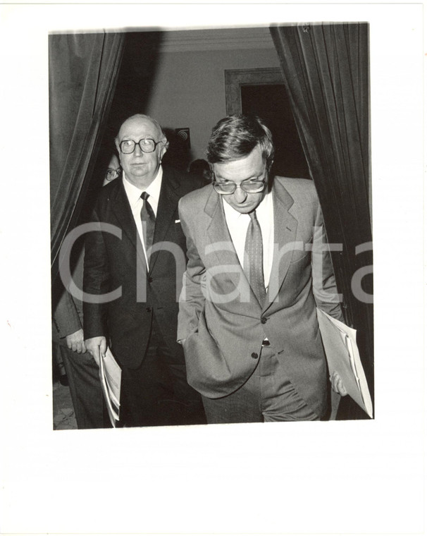 1985 ca PARTITO REPUBBLICANO Giorgio LA MALFA Giovanni SPADOLINI Foto 25x20 (1)