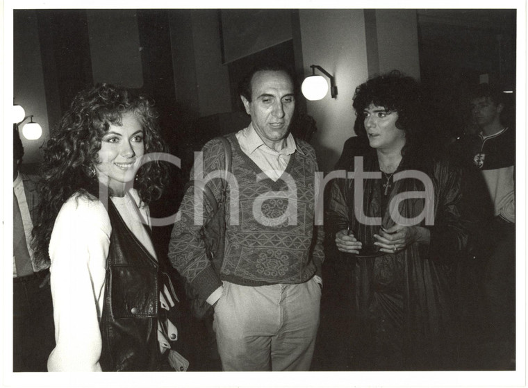 1985 ca ITALIA COSTUME - Renato ZERO Pippo BAUDO Eleonora BRIGLIADORI (2) *Foto