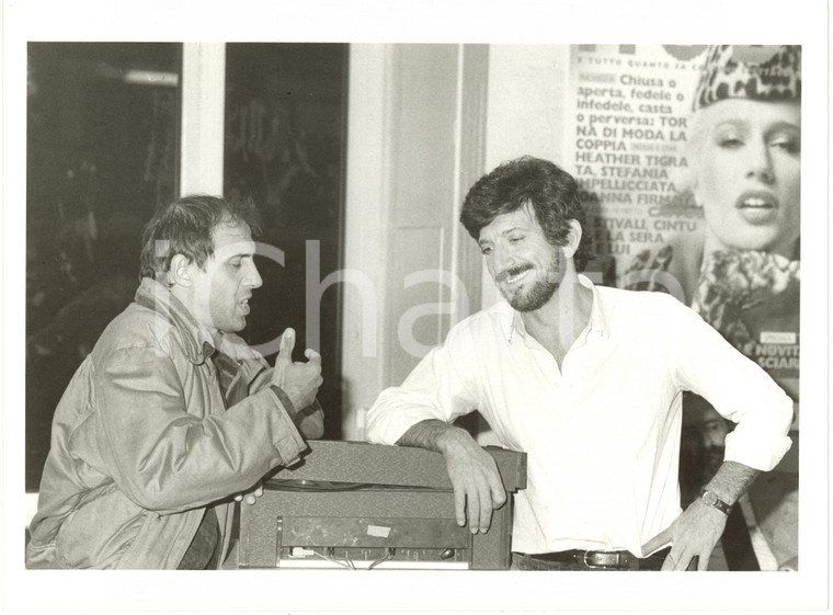 1985 ca SPETTACOLO RAI - Adriano CELENTANO discute con Gigi PROIETTI (2) *Foto