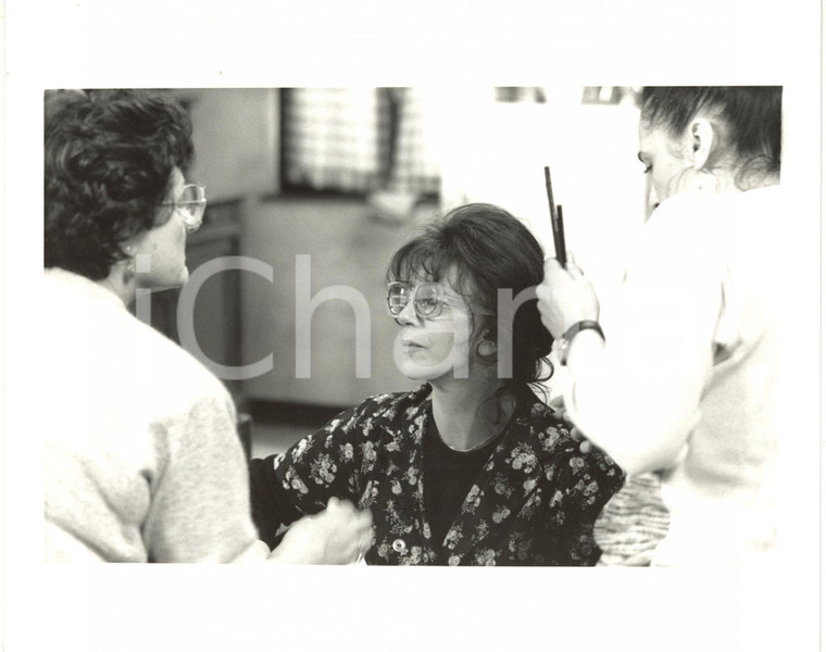 1990 ca MILANO TEATRO - Franca RAME al trucco - Ritratto (1) *Foto