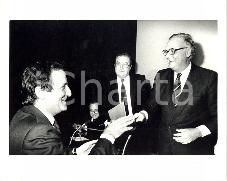 1985 SAN DONATO MILANESE - SNAM Lorenzo NECCI con Franco REVIGLIO Presidente ENI