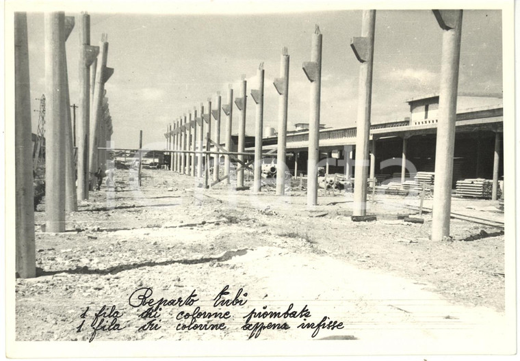 1950 ca MONTEROTONDO (ROMA) - Stabilimento SCAC - Reparto tubi - Foto 18x12 cm