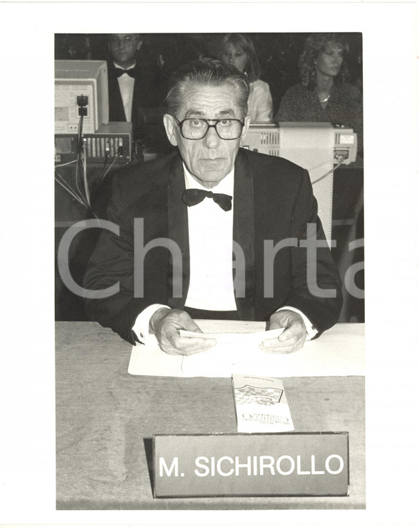 1987 VENEZIA PREMIO CAMPIELLO Giuria - Mario SICHIROLLO - Ritratto *Foto 20x25 