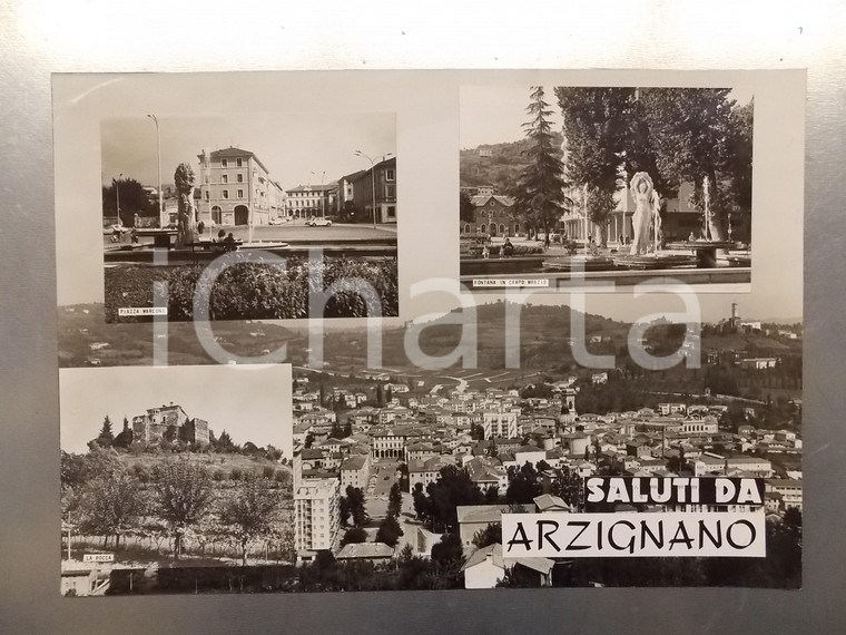 1960 ca ARZIGNANO (VI) Vedutine con Campo Marzio - Bozzetto per cartolina 38x26