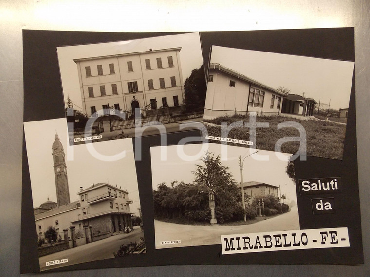 1960 ca MIRABELLO (FE) Scuola media G. GONELLI *Bozzetto per cartolina 35x25 cm