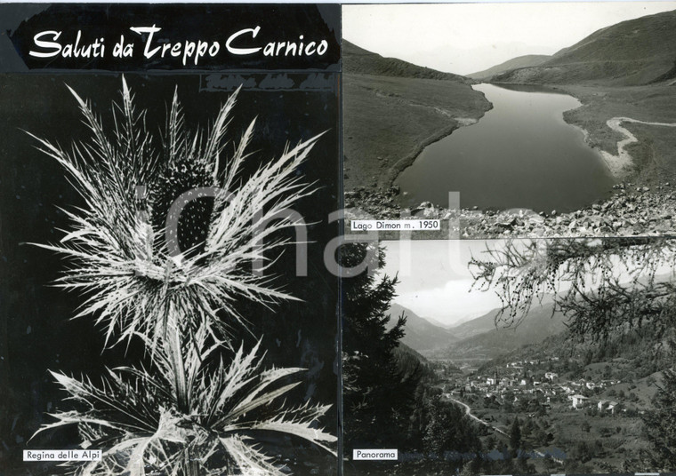 1960 ca TREPPO CARNICO (UD) Lago Dimon *Bozzetto preparatorio cartolina 30x21 cm
