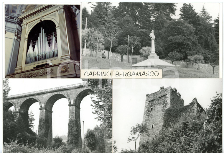 1960 ca CAPRINO BERGAMASCO Viadotto ferroviario *Bozzetto per cartolina 23x16 cm