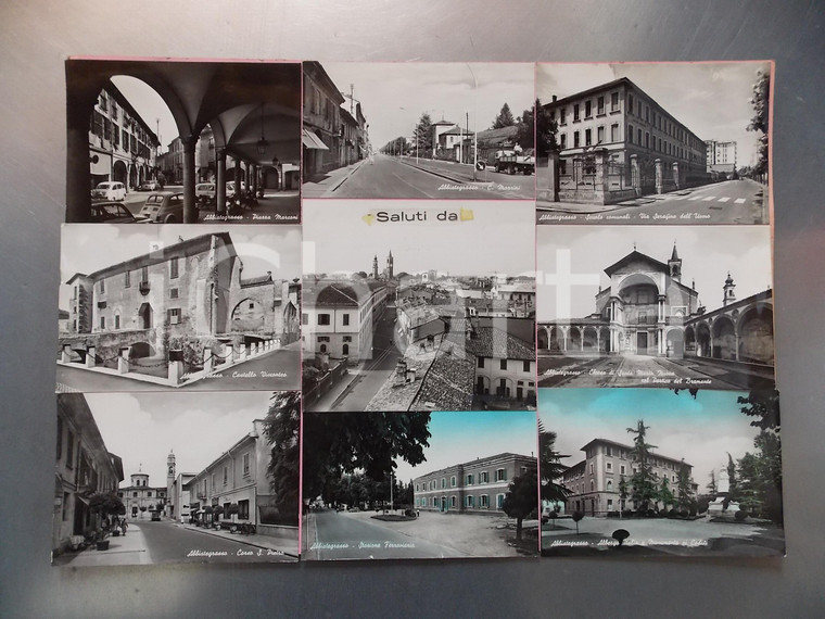 1960 ca ABBIATEGRASSO (MI) Albergo ITALIA *Bozzetto per cartolina 45x30 cm