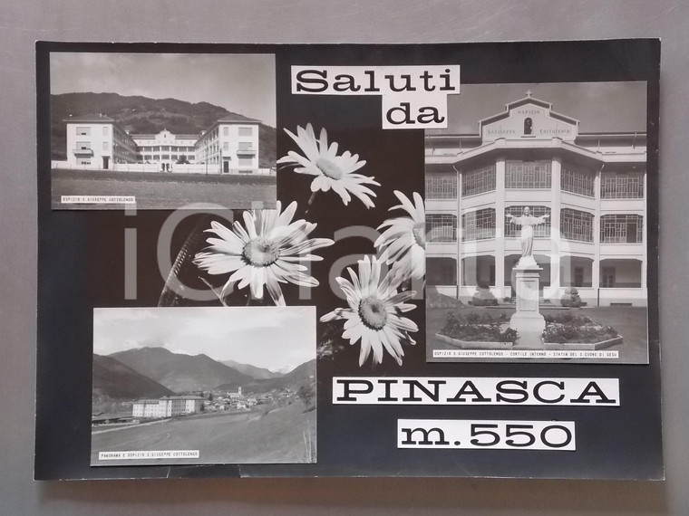 1960 ca PINASCA (TO) Ospizio COTTOLENGO *Bozzetto per cartolina 42x30 cm