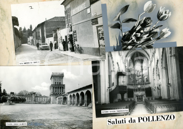 1960 ca POLLENZO (CN) Via Amedeo di Savoia - Bozzetto per cartolina 30x21