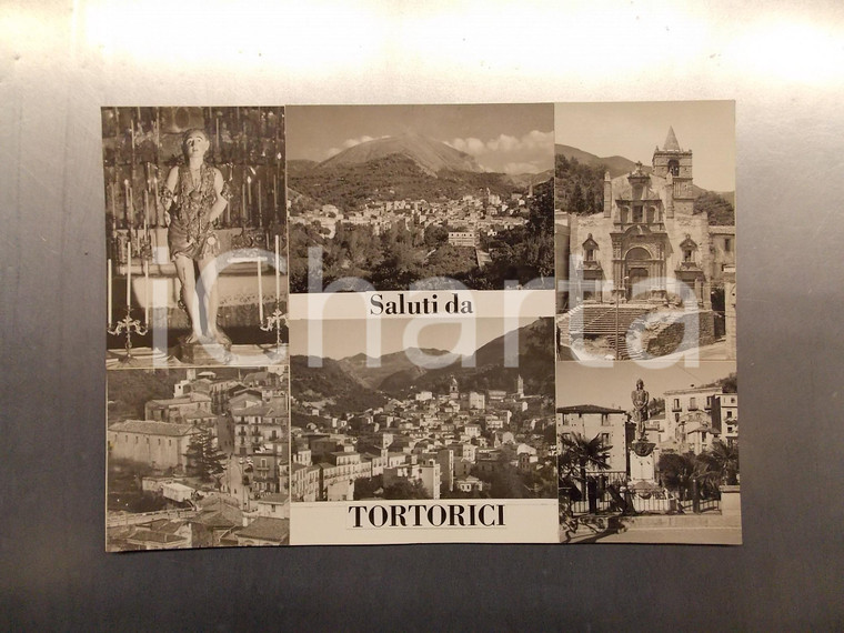 1960 ca TORTORICI (ME) Panorama del centro storico *Bozzetto per cartolina 35x24