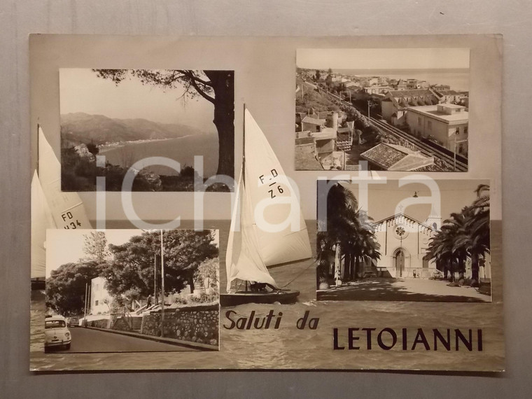 1960 ca LETOJANNI (ME) Binari della stazione *Bozzetto per cartolina 40x29 cm