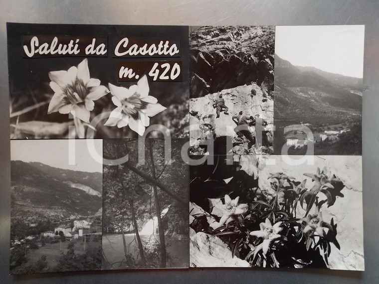 1960 ca PEDEMONTE - CASOTTO (VI) Alpinisti in cordata *Bozzetto 40x28 cm