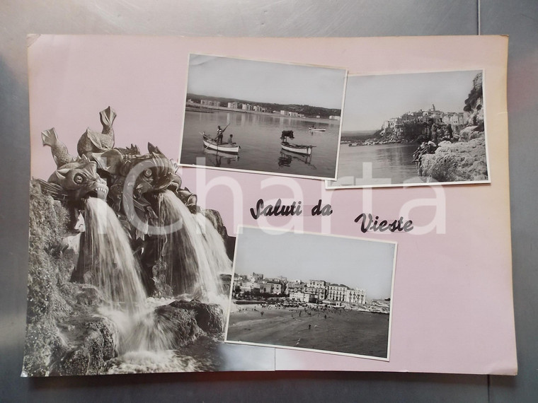 1960 ca VIESTE (FG) Bambini in barca *Bozzetto per cartolina 45x30 cm