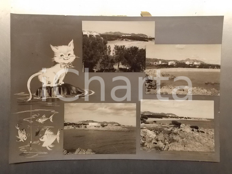 1960 ca OROSEI - CALA LIBEROTTO (NU) Panorama *Bozzetto per cartolina 40x29 cm