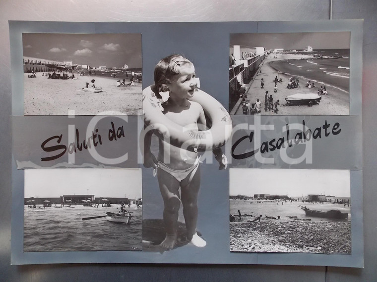 1960 ca CASALABATE (LE) Vedutine con le spiagge - Bozzetto 40x30 cm