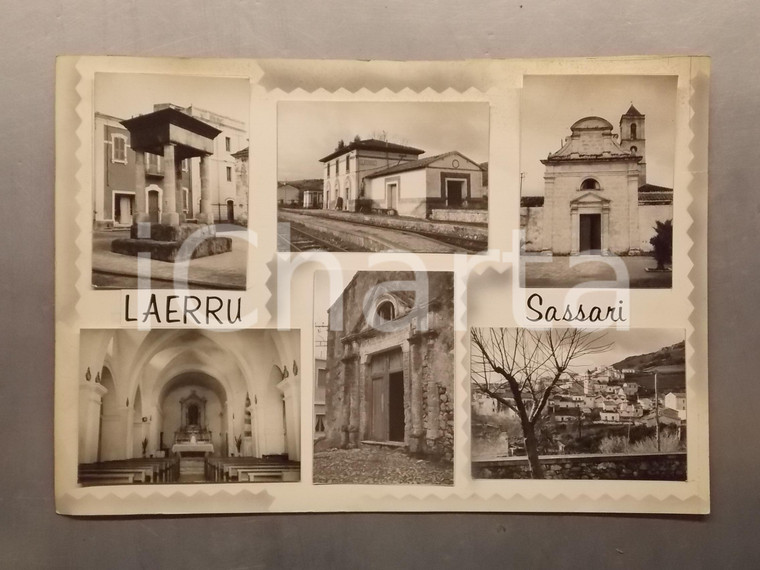 1960 ca LAERRU (SS) Scorcio della stazione *Bozzetto per cartolina 45x30 cm