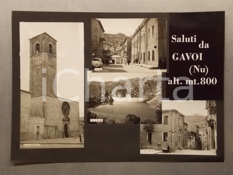 1960 ca GAVOI (NU) Diga di GUSANA *Bozzetto per cartolina 40x30 cm