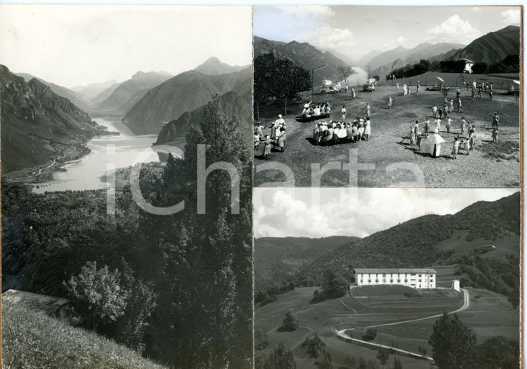 1960 ca LOCARNO (CH) Vedutine con colonia estiva - Bozzetto per cartolina 29x20