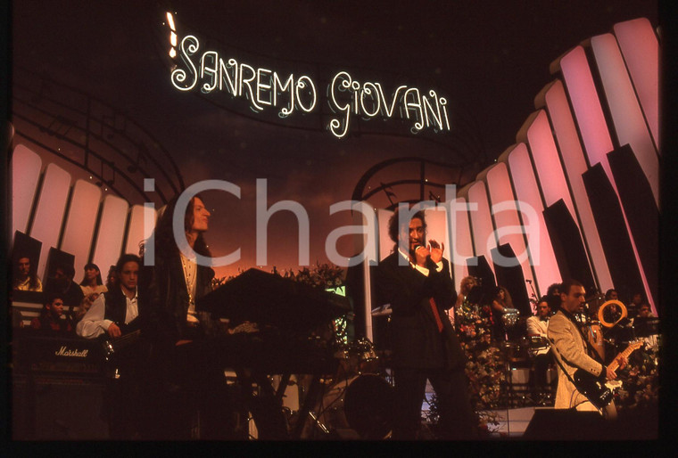 35mm vintage slide* 1994 SANREMO GIOVANI POLITBURO sul palco dell'ARISTON (1)