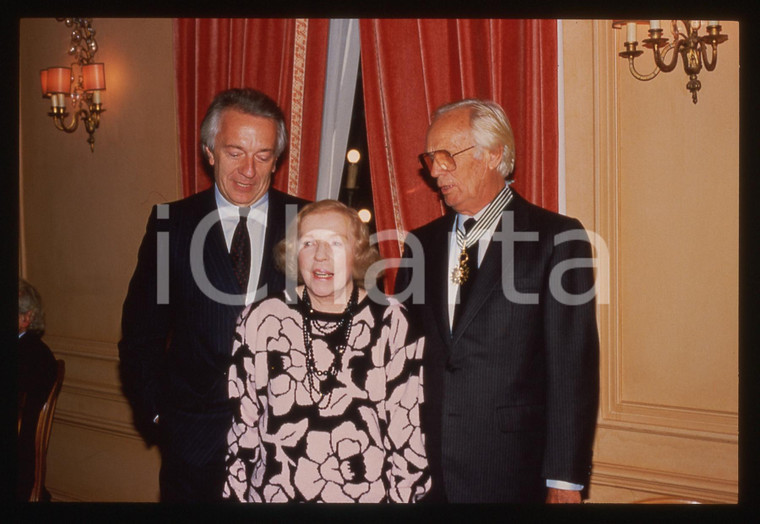 35mm vintage slide* 1987 PARIS Richard WIDMARK Jean HAZLEWOOD Jean-Pierre CASSEL