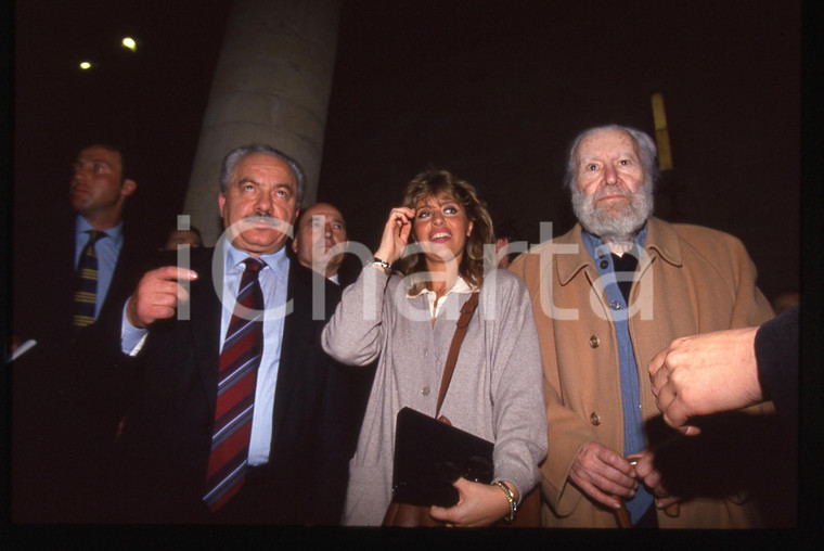 35mm vintage slide* 1994 PREDAPPIO Alessandra e Vittorio MUSSOLINI Ritratto (1)