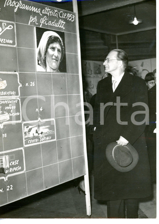 1953 ROMA V Congresso del Centro Italiano Femminile - Alcide DE GASPERI *Foto 