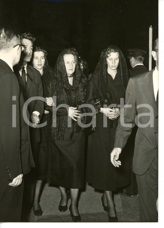 1954 ROMA Chiesa del Gesù - Funerali Alcide DE GASPERI - Corteo funebre *Foto