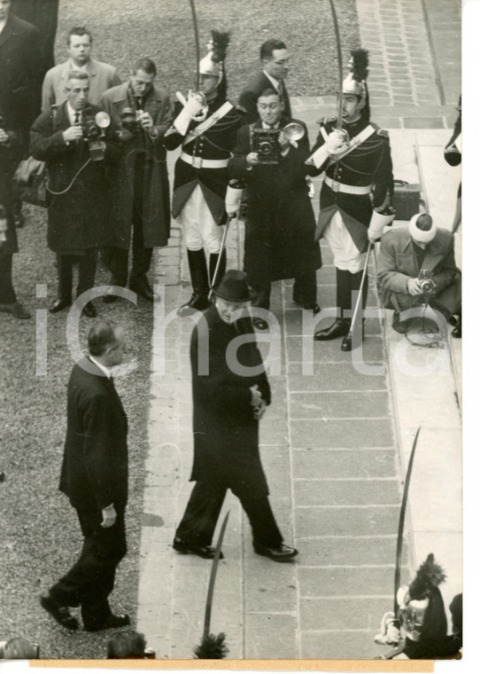 1959 PARIS Palazzo dell'Eliseo - Dwight EISENHOWER all'arrivo *Fotografia 13x18 