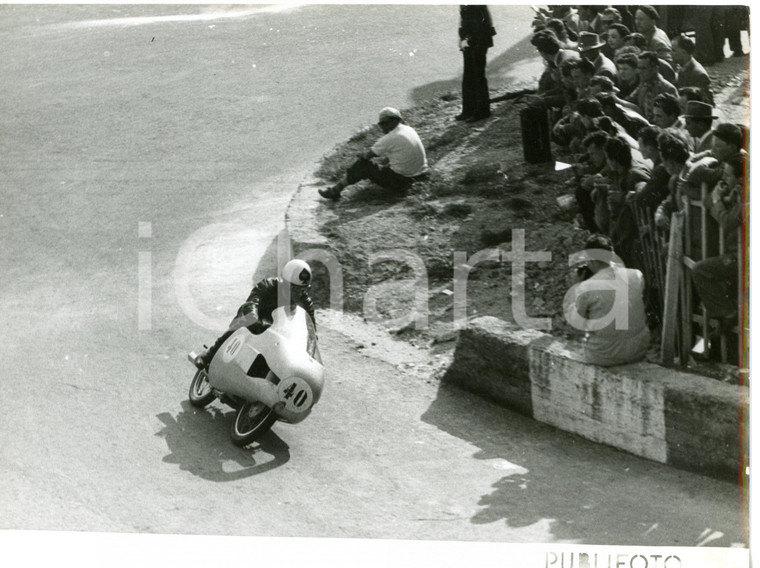 1955 CIRCUITO DI OSPEDALETTI Passaggio di Romolo FERRI - Folla di spettatori