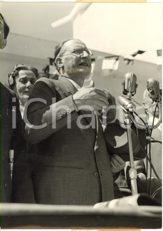 1953 MATERA Borgo LA MARTELLA - Discorso di Alcide DE GASPERI *Foto 13x18