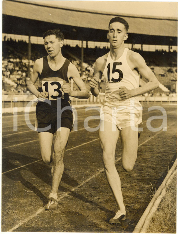 1955 ATHLETICS LONDON White City Stadium - Gordon PIRIE and Kenneth NORRIS 