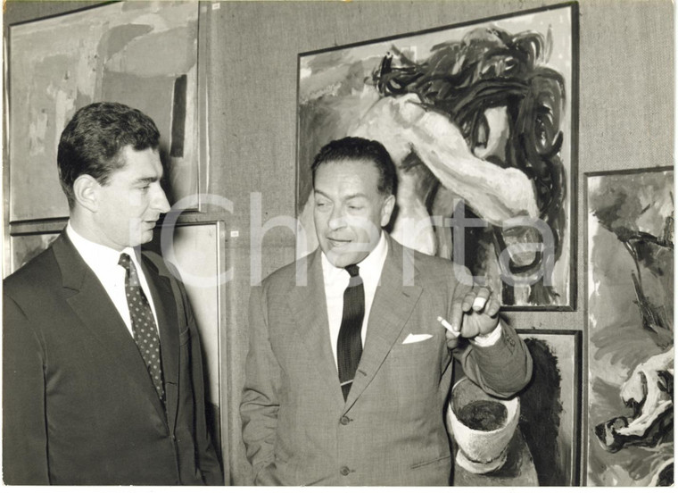 1960 VALDAGNO (VI) PREMIO MARZOTTO Renato GUTTUSO discute con Paolo MARZOTTO 