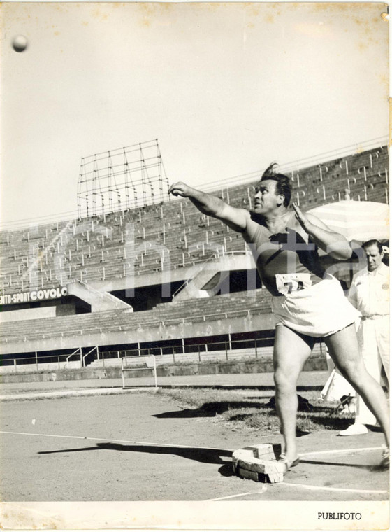 1953 TORINO ATLETICA Angiolo PROFETI durante gara internazionale Italo-Americana