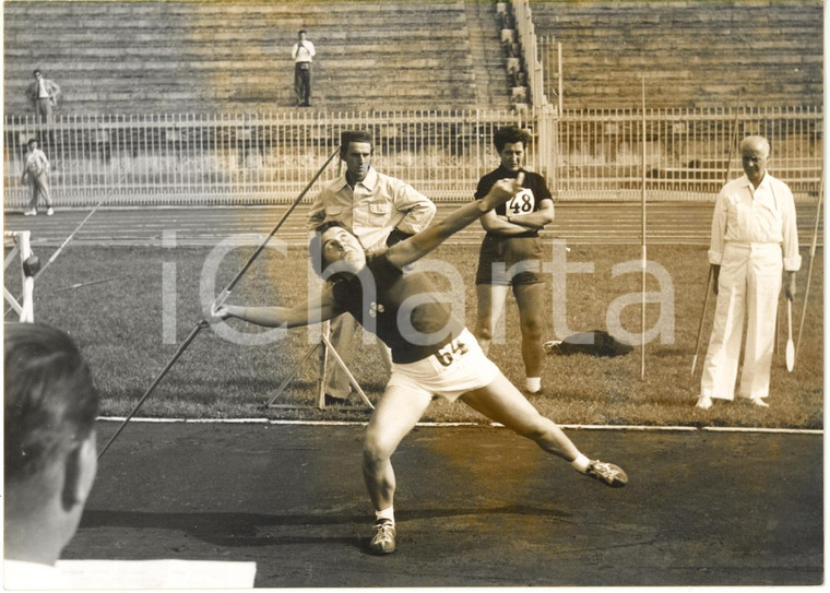 1955 ARENA DI MILANO Lancio giavellotto - Ada TURCI Campionato Italiano atletica